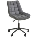 DREHSTUHL  in Grau, Schwarz  - Schwarz/Grau, KONVENTIONELL, Kunststoff/Textil (65/80-90/62cm) - Carryhome