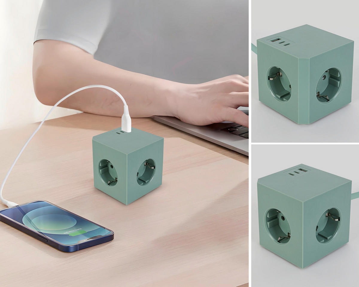 STECKDOSENWÜRFEL - Mintgrün, Basics, Kunststoff (7,5/7,5/7,5cm) - Mican