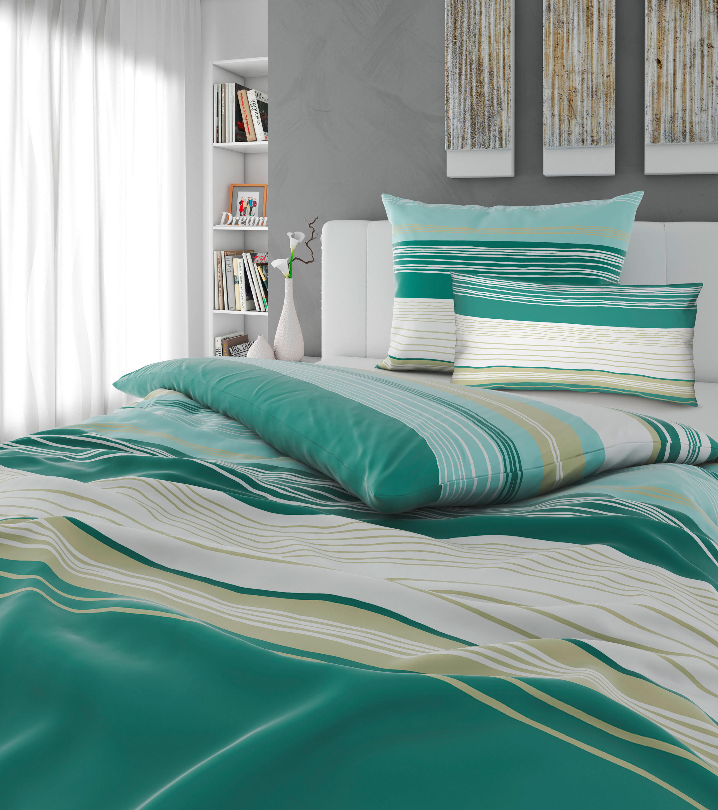 BETTWÄSCHE Mavie Satin 140/200 cm  - Blau, KONVENTIONELL, Textil (140/200cm) - Esposa