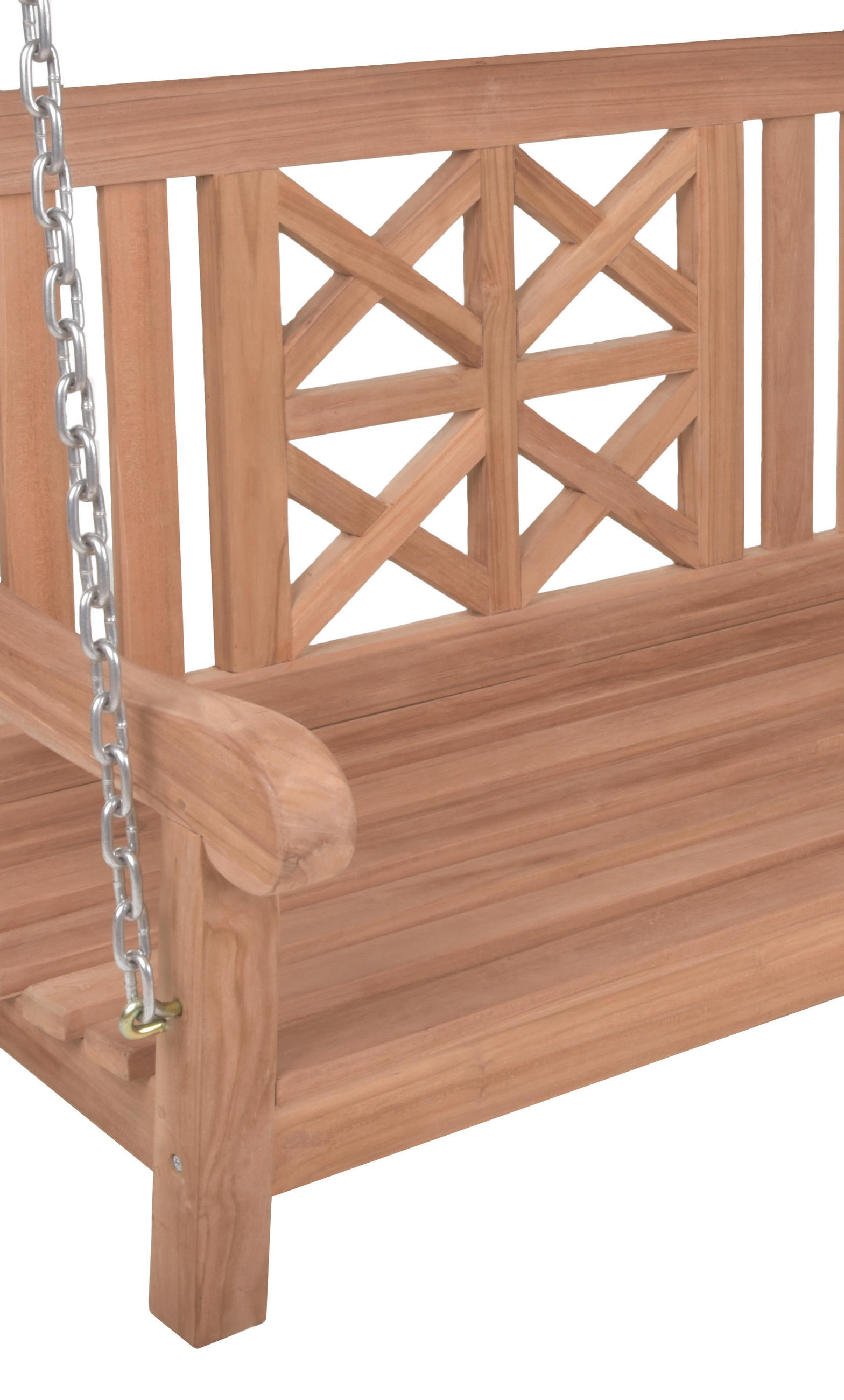HOUPACÍ LAVICE  - barvy teak/hnědá, Moderní, dřevo (66/62/120cm) - Gardenson