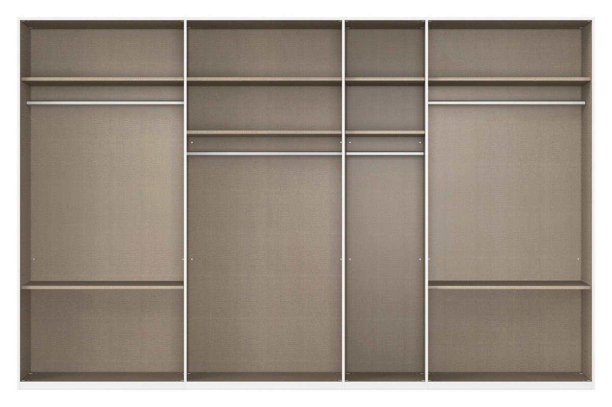 DREHTÜRENSCHRANK 350/235/61 cm,  in Graphitfarben, 7-türig  - Graphitfarben, Basics, Glas/Holzwerkstoff (350/235/61cm) - Novel