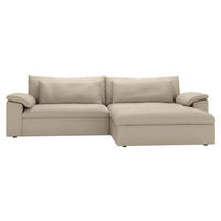 ECKSOFA  Chenille Greige  - Greige/Schwarz, Modern, Kunststoff/Textil (306/198cm) - Carryhome