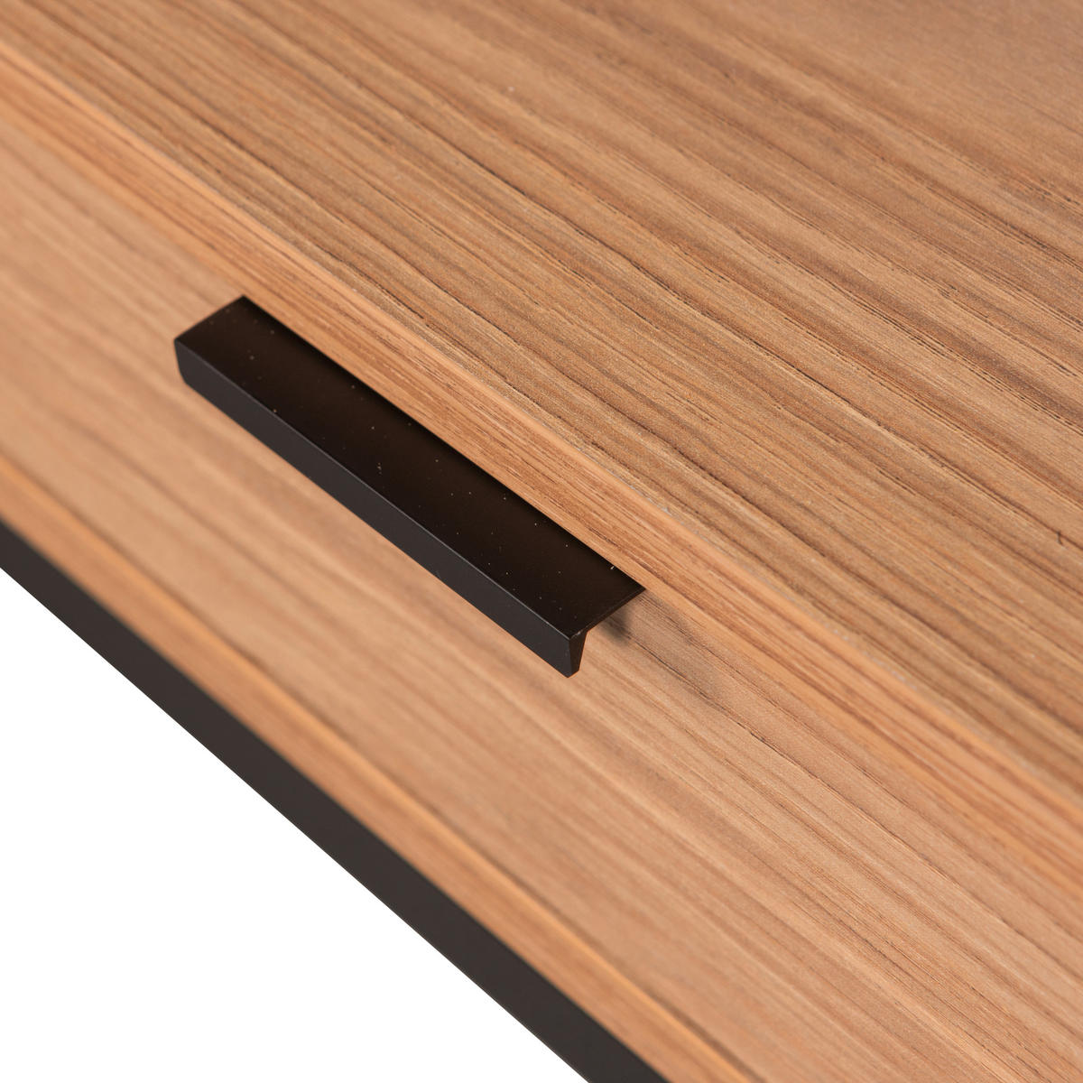 SCHREIBTISCH 140/44/75 cm  in Eichefarben  - Eichefarben/Schwarz, Design, Holz/Metall (140/44/75cm) - Livetastic