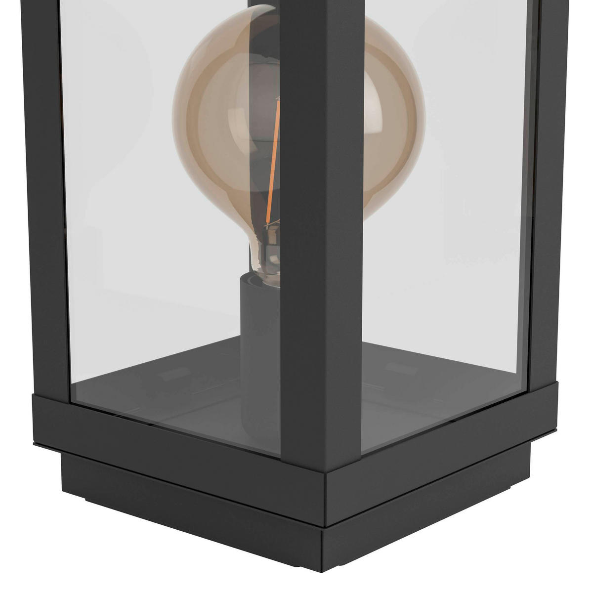 TISCHLEUCHTE 16,5/15/37 cm   - Klar/Schwarz, KONVENTIONELL, Glas/Metall (16,5/15/37cm) - Eglo