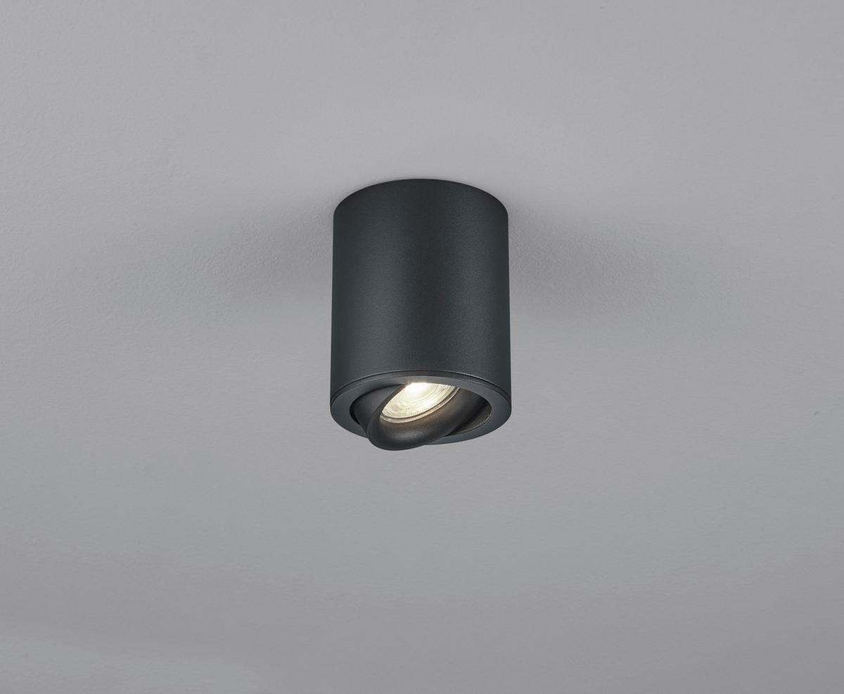 AUFBAULEUCHTE Neso 8.5/10 cm  - Schwarz, Design, Metall (8.5/10cm) - Helestra