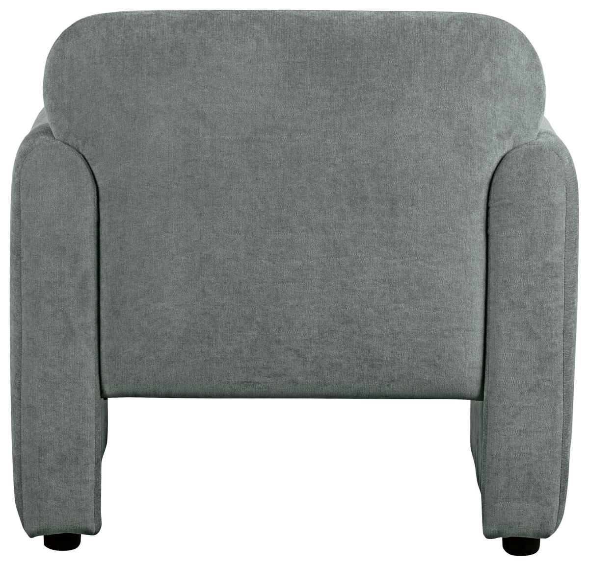 SESSEL in Samt Grau  - Schwarz/Grau, Design, Kunststoff/Textil (83/83/76cm) - MID.YOU