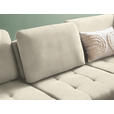 ECKSOFA in Struktur Creme  - Creme/Schwarz, Natur, Textil/Metall (288/233cm) - Valnatura