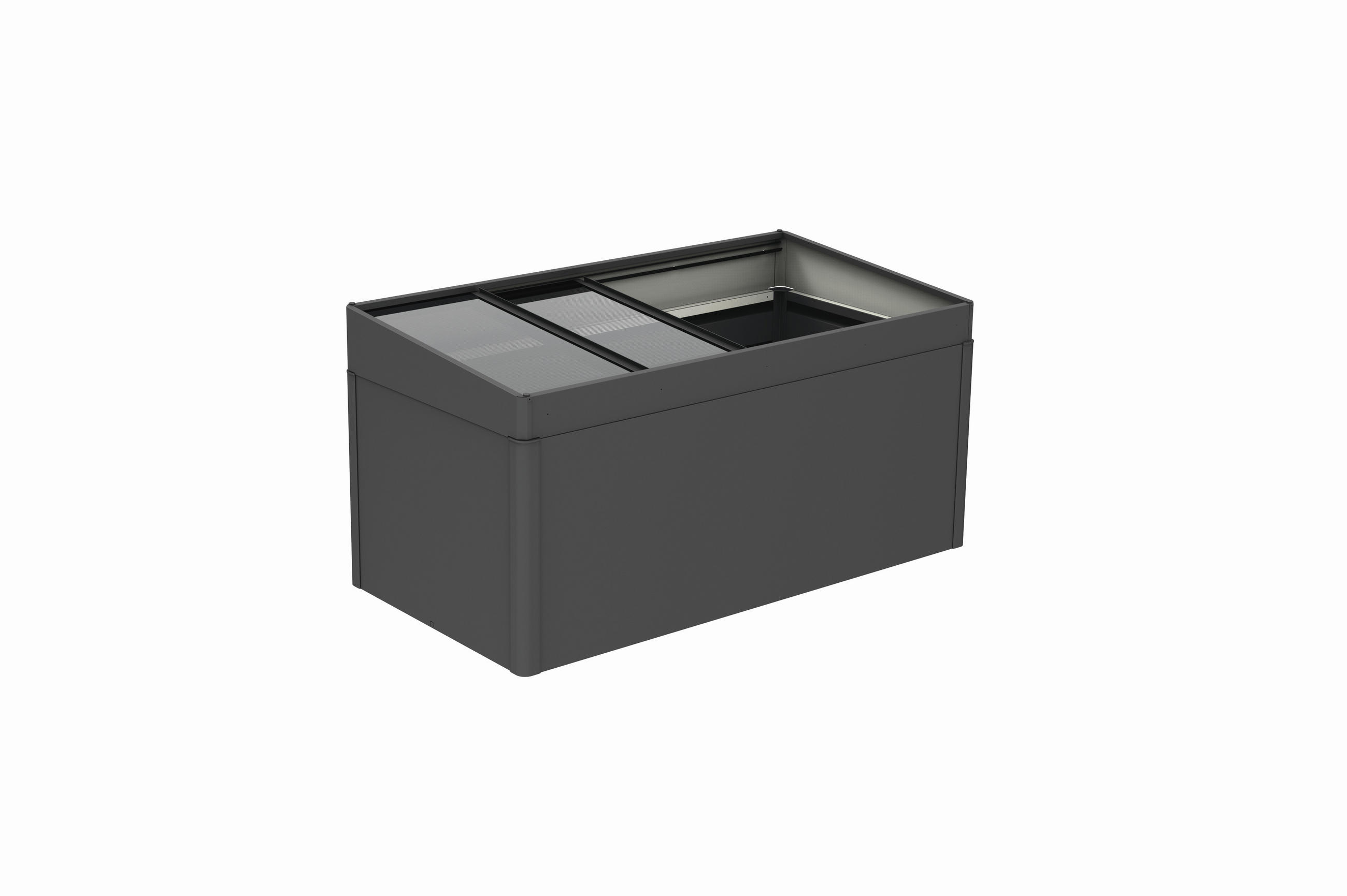 HOCHBEETAUFSATZ - Dunkelgrau/Anthrazit, Design, Metall (200/23/101cm) - Biohort