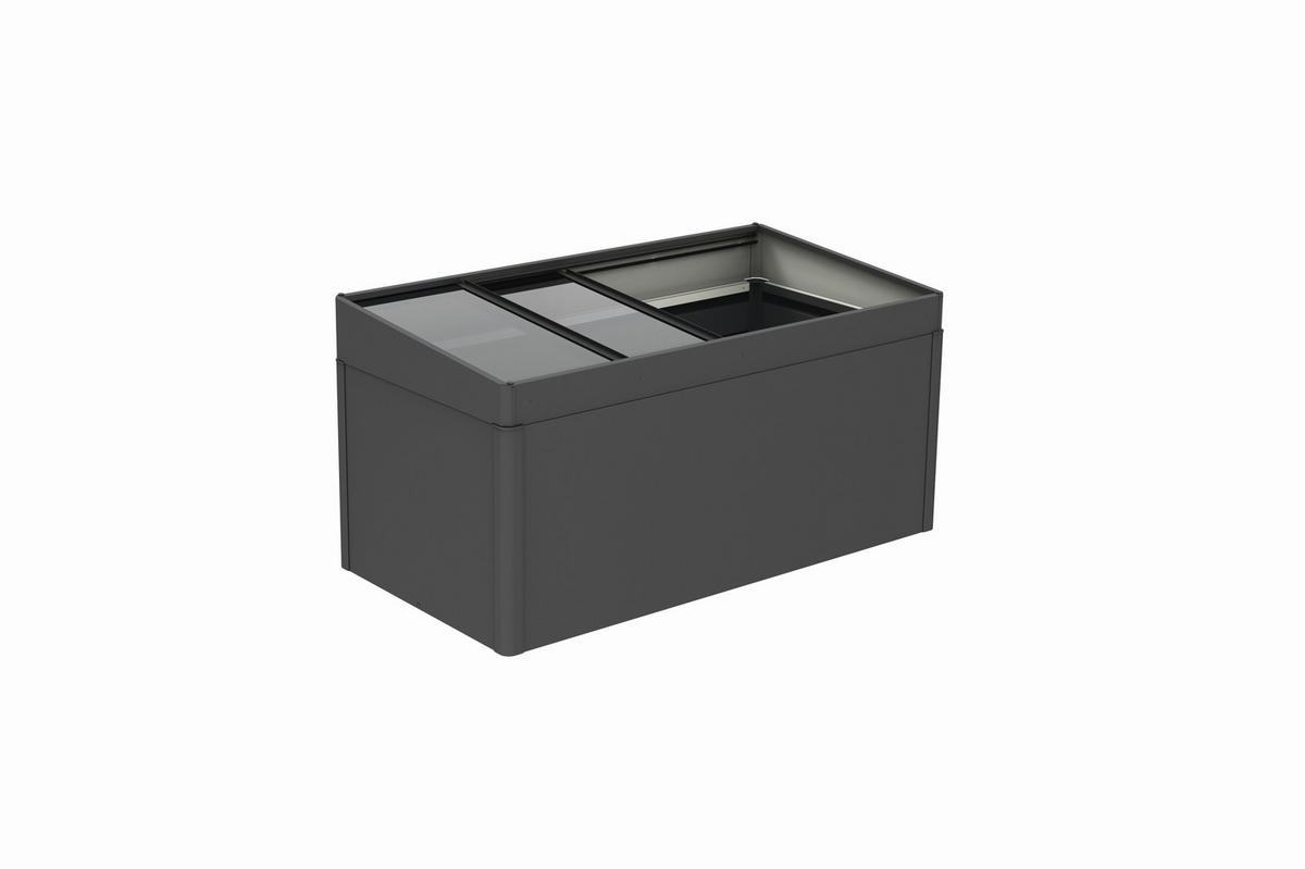 HOCHBEETAUFSATZ - Dunkelgrau/Anthrazit, Design, Metall (200/23/101cm) - Biohort