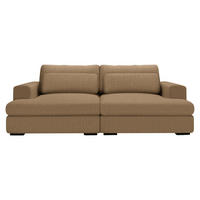 BIGSOFA Chenille Rostfarben  - Rostfarben/Schwarz, Design, Textil (218/80/158cm) - Lomoco
