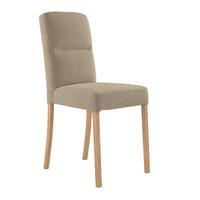 STUHL - Eichefarben/Beige, KONVENTIONELL, Holz/Textil (43/91/58cm) - Livetastic