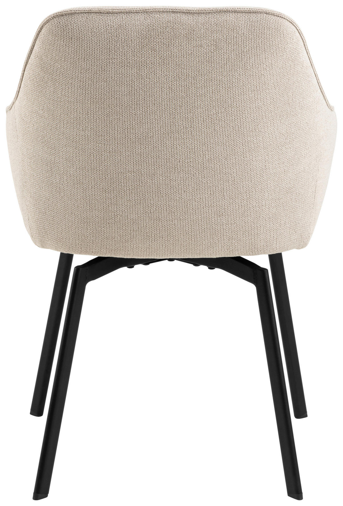 STUHL  in Struktur  - Beige/Schwarz, Design, Textil/Metall (58,5/83,5/55,5cm) - MID.YOU