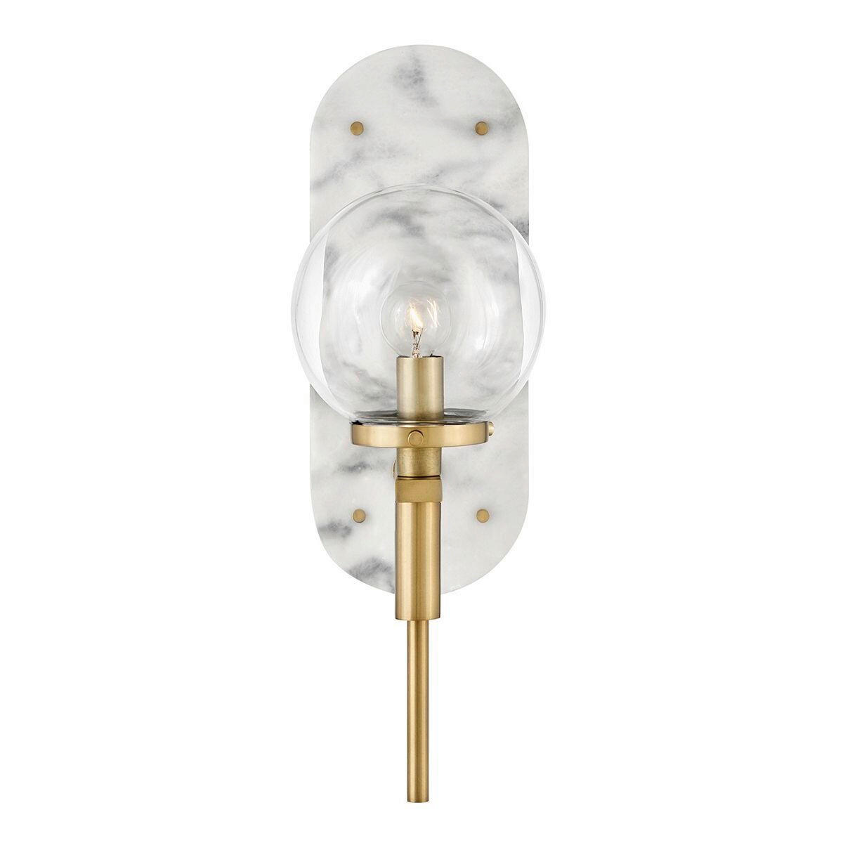 WANDLEUCHTE Gilda  41,4/22/20,3 cm  - Messingfarben, KONVENTIONELL, Glas/Metall (41,4/22/20,3cm) - Elstead Lighting