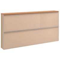 SCHUHKIPPER  in 160/83/21 cm  - Eichefarben/Silberfarben, Design, Glas/Holzwerkstoff (160/83/21cm)