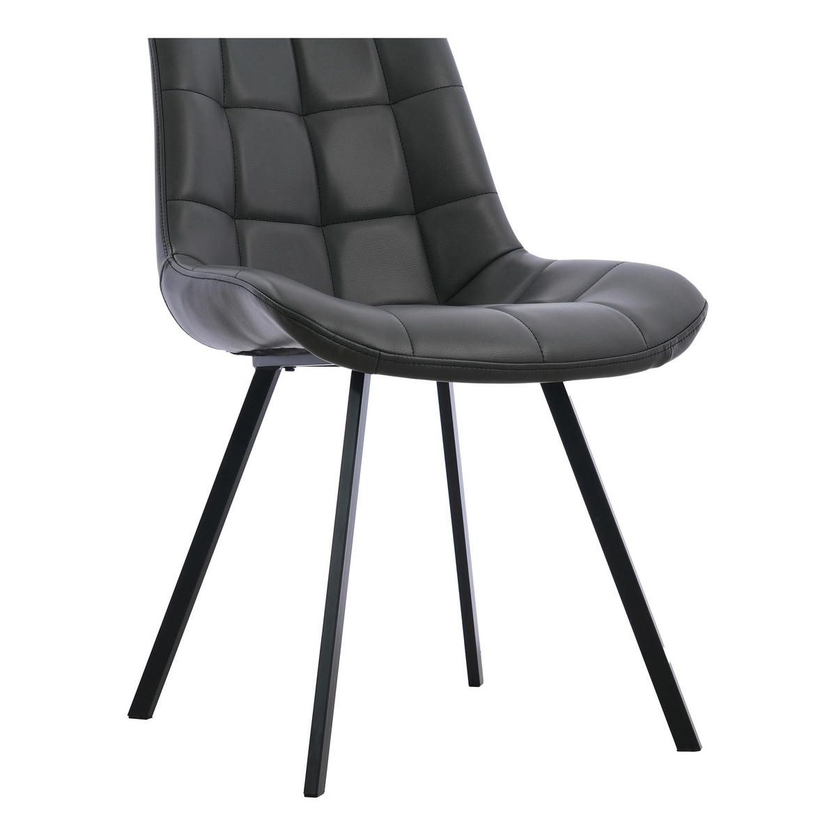 STUHL   Mikrofaser  Grau, Schwarz  - Schwarz/Grau, MODERN, Textil/Metall (54/86/62cm) - MID.YOU