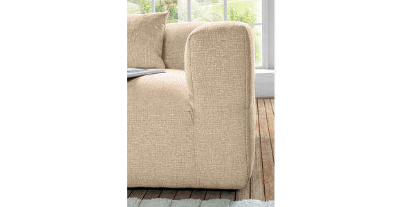 ECKSOFA Schlammfarben Flachgewebe  - Schlammfarben/Schwarz, KONVENTIONELL, Kunststoff/Textil (170/280cm) - Carryhome
