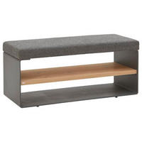 GARDEROBENBANK 96/44/39 cm  - Eichefarben/Anthrazit, Natur, Holz/Textil (96/44/39cm) - Voglauer