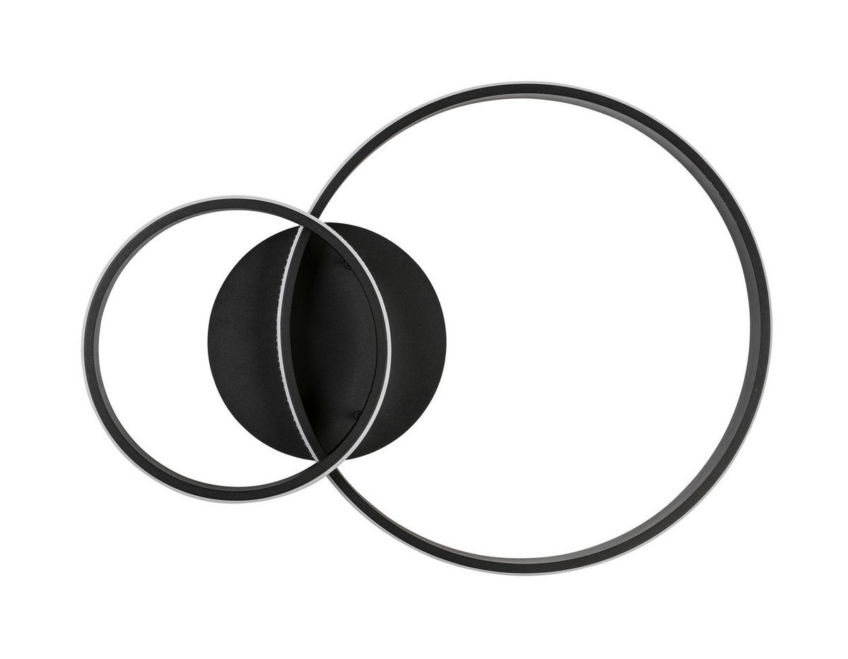 LED PLAFONJERA - crna, Osnovno, metal/plastika (70/50/13,5cm) - Ambiente