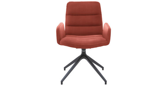 ARMLEHNSTUHL  in Cord  - Aprikose/Schwarz, Design, Textil/Metall (61/88/66cm) - Dieter Knoll