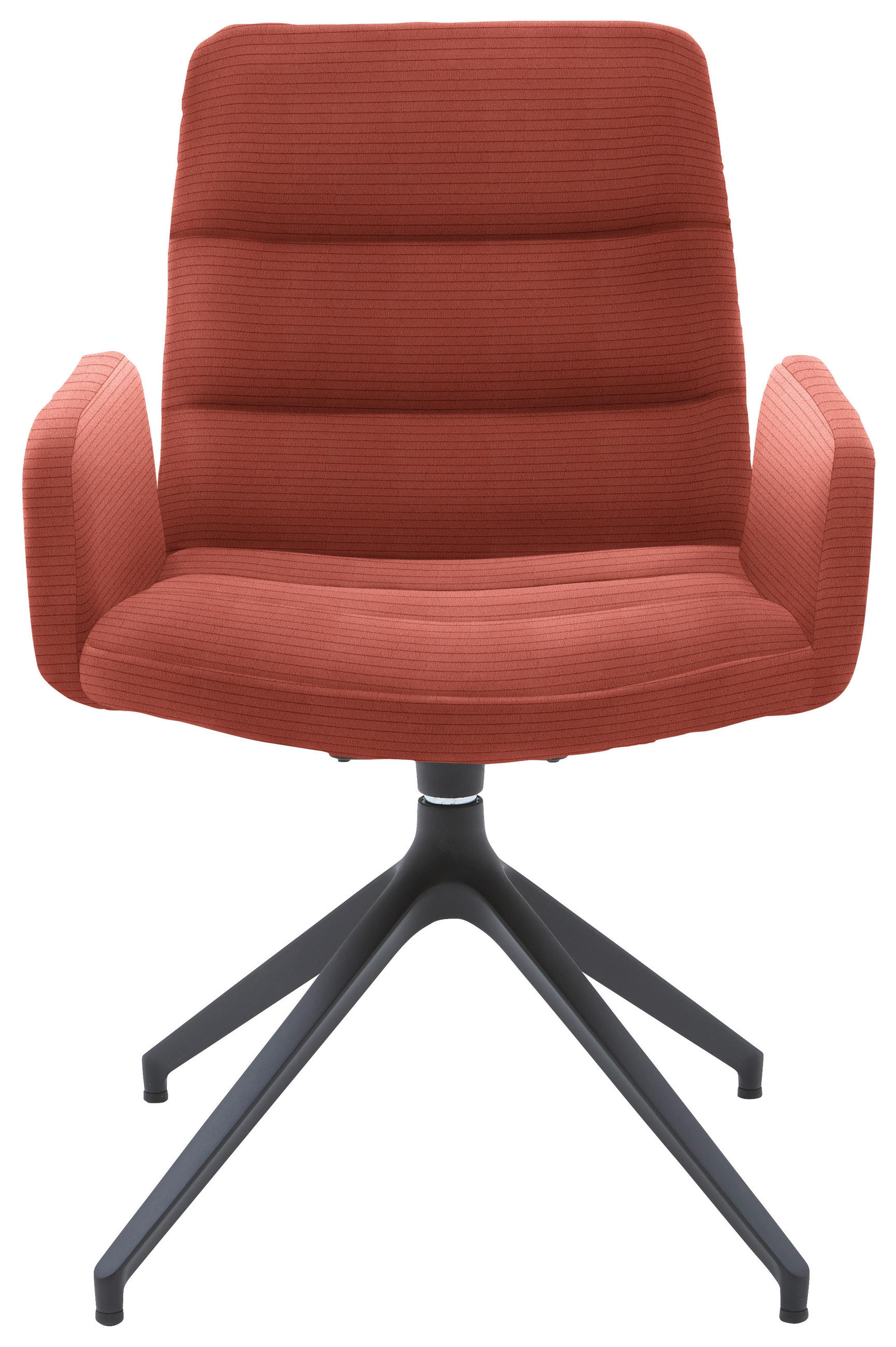 ARMLEHNSTUHL  in Cord  - Aprikose/Schwarz, Design, Textil/Metall (61/88/66cm) - Dieter Knoll
