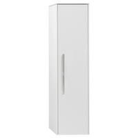 MIDISCHRANK 32,2/129/32,5 cm  - Chromfarben/Weiß, MODERN, Glas/Holzwerkstoff (32,2/129/32,5cm) - Novel