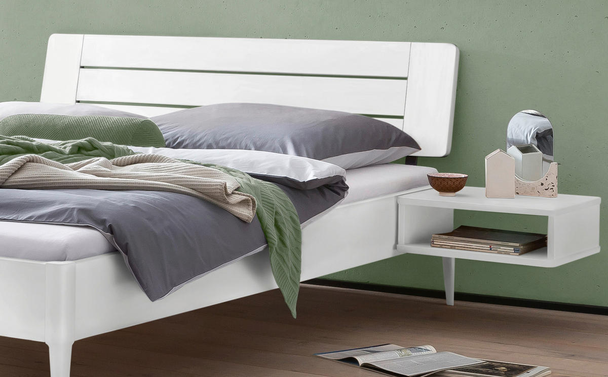 BETT 140/200 cm  in Weiß  - Weiß, Design (140/200cm) - Hasena