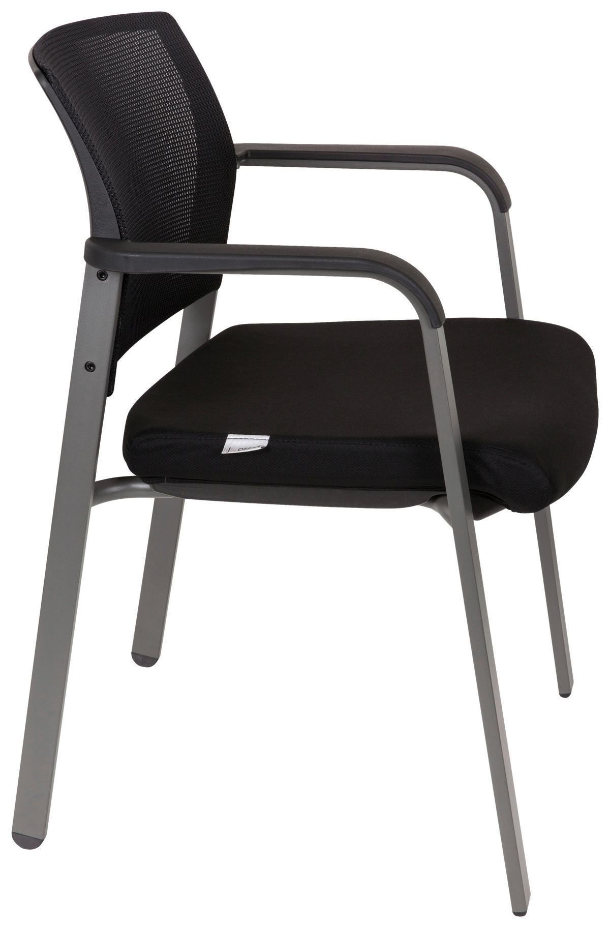 BESUCHERSTUHL Schwarz  - Schwarz, MODERN, Kunststoff/Textil (58/84/56cm) - MID.YOU