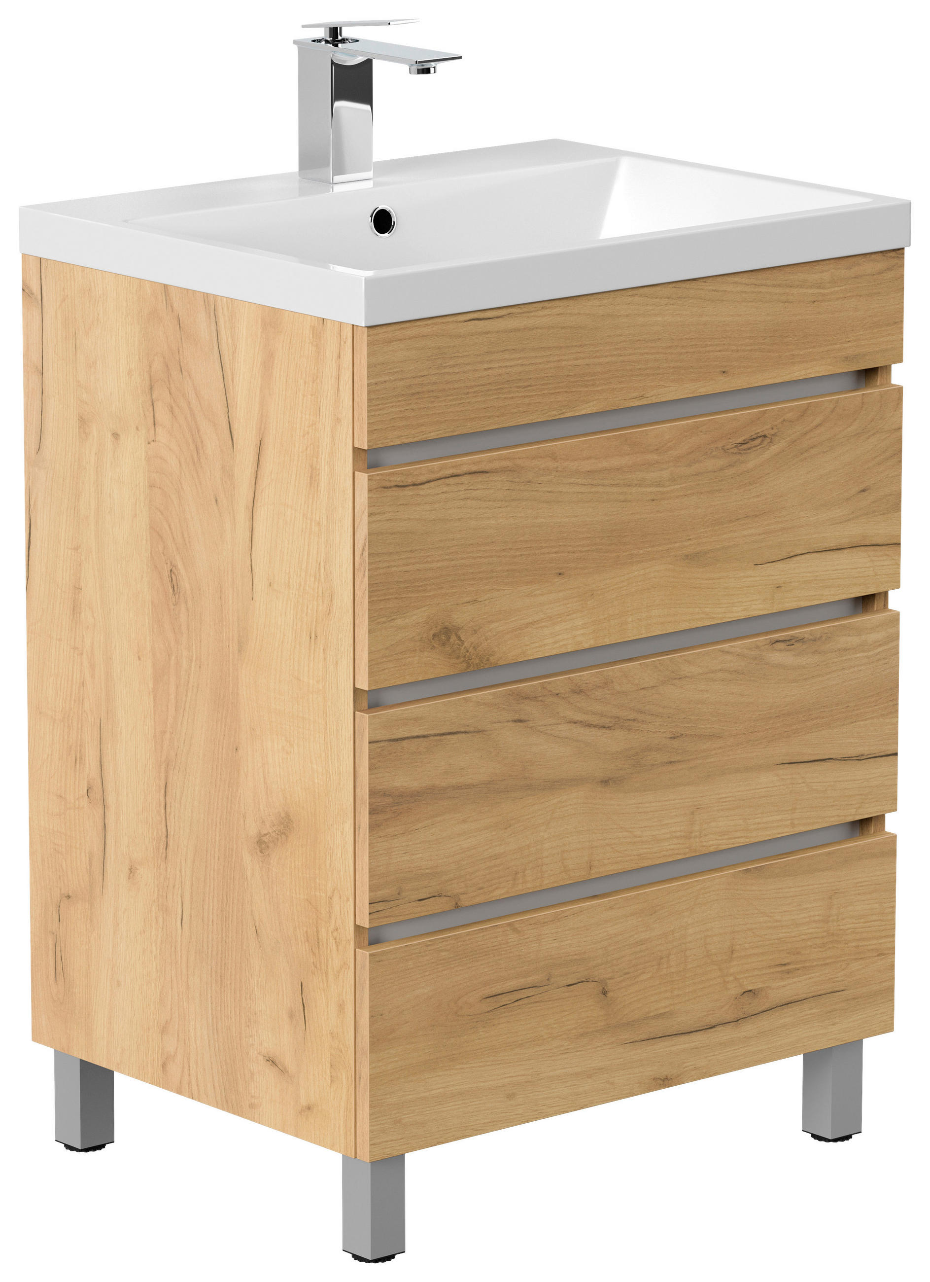 TVÄTTSTÄLL MED KOMMOD 70 cm ekfärgad /70 cm
