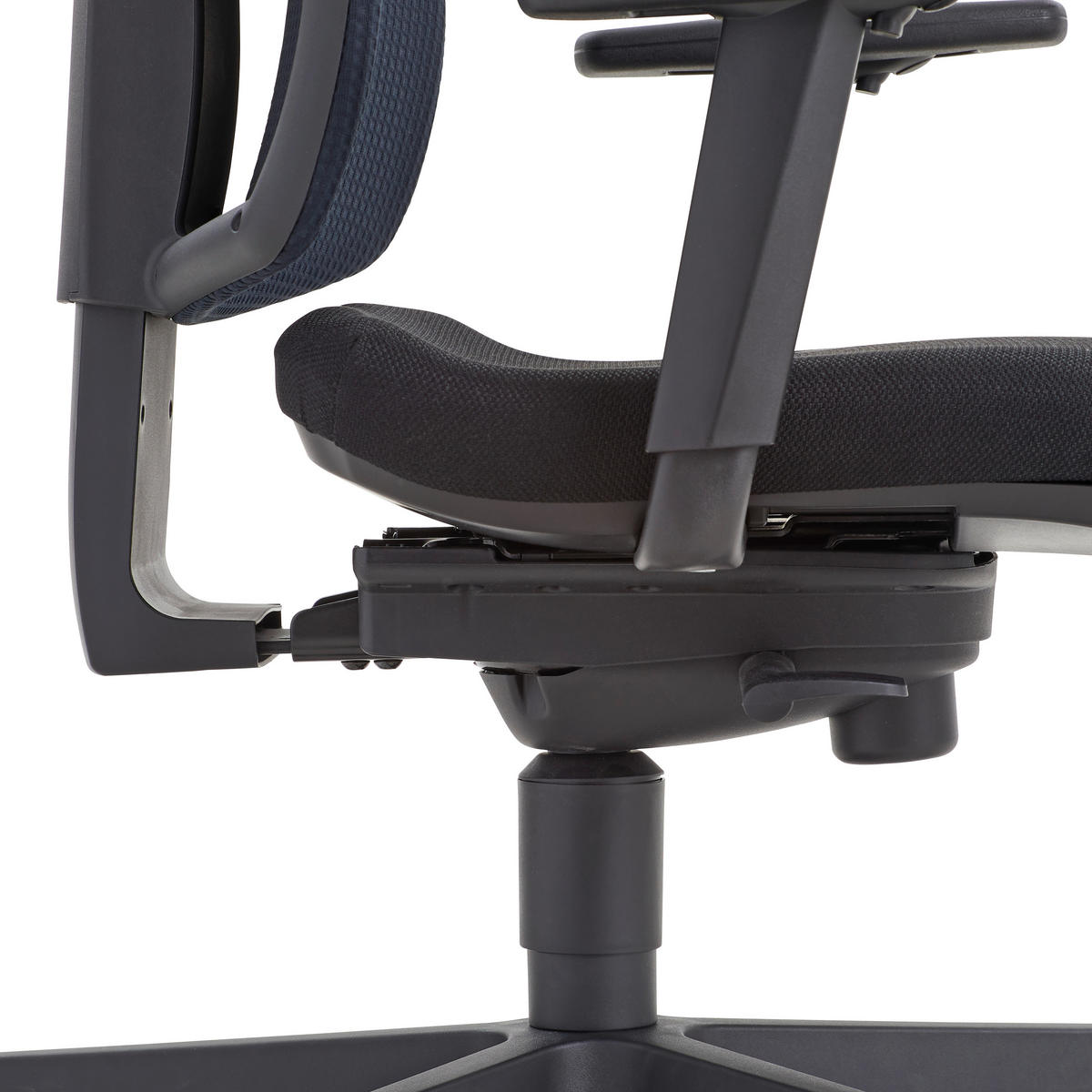 OTOČNÁ ŽIDLE, tkaná látka, síť, černá - černá, Design, textil/plast (48/108-122/48cm) - Voleo