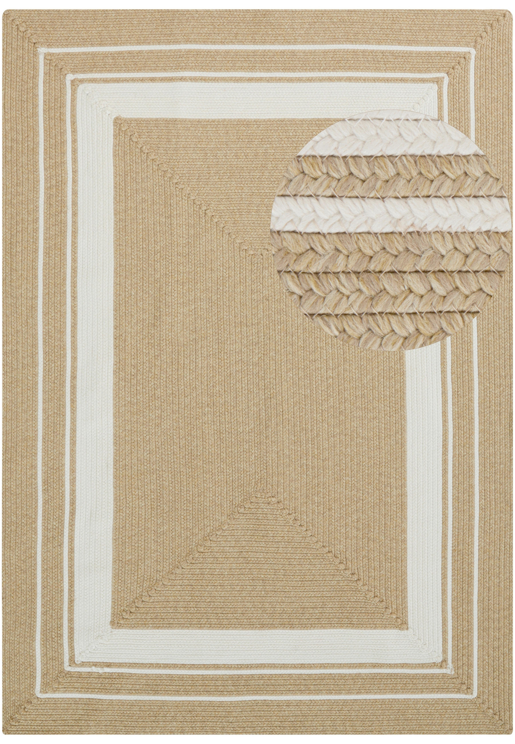 Hanse Home Outdoorteppich Braided Creme, Beige 120x170 cm