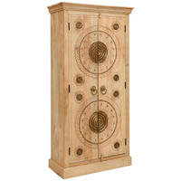 MEHRZWECKSCHRANK 89/180/40 cm  in Naturfarben, Messingfarben  - Messingfarben/Naturfarben, LIFESTYLE, Holz/Metall (89/180/40cm) - Landscape