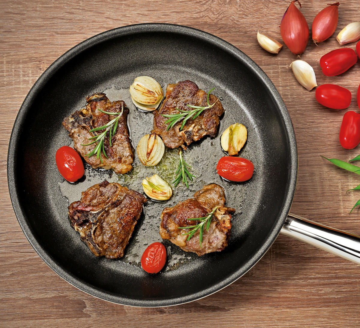 BRATPFANNE VULCANO ILAG®-Antihaftbeschichtung  - Silberfarben, Basics, Metall (24/4cm) - Spring