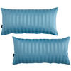 KISSENHÜLLEN-SET Dobby 40/80 cm  - Blau, KONVENTIONELL, Textil (40/80cm) - Novel