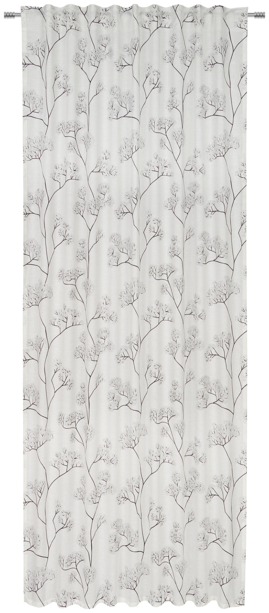 RIDEAU PRÊT À POSER transparent  - Grau, Trend, Textil (140/255cm) - Bio:Vio
