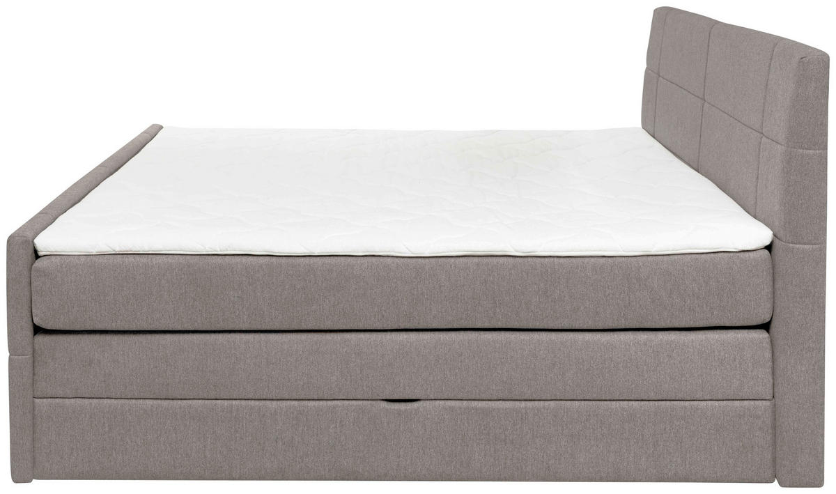 BOXSPRINGBETT 180/200 cm  in Taupe  - Taupe, Konventionell, Textil (180/200cm) - Carryhome