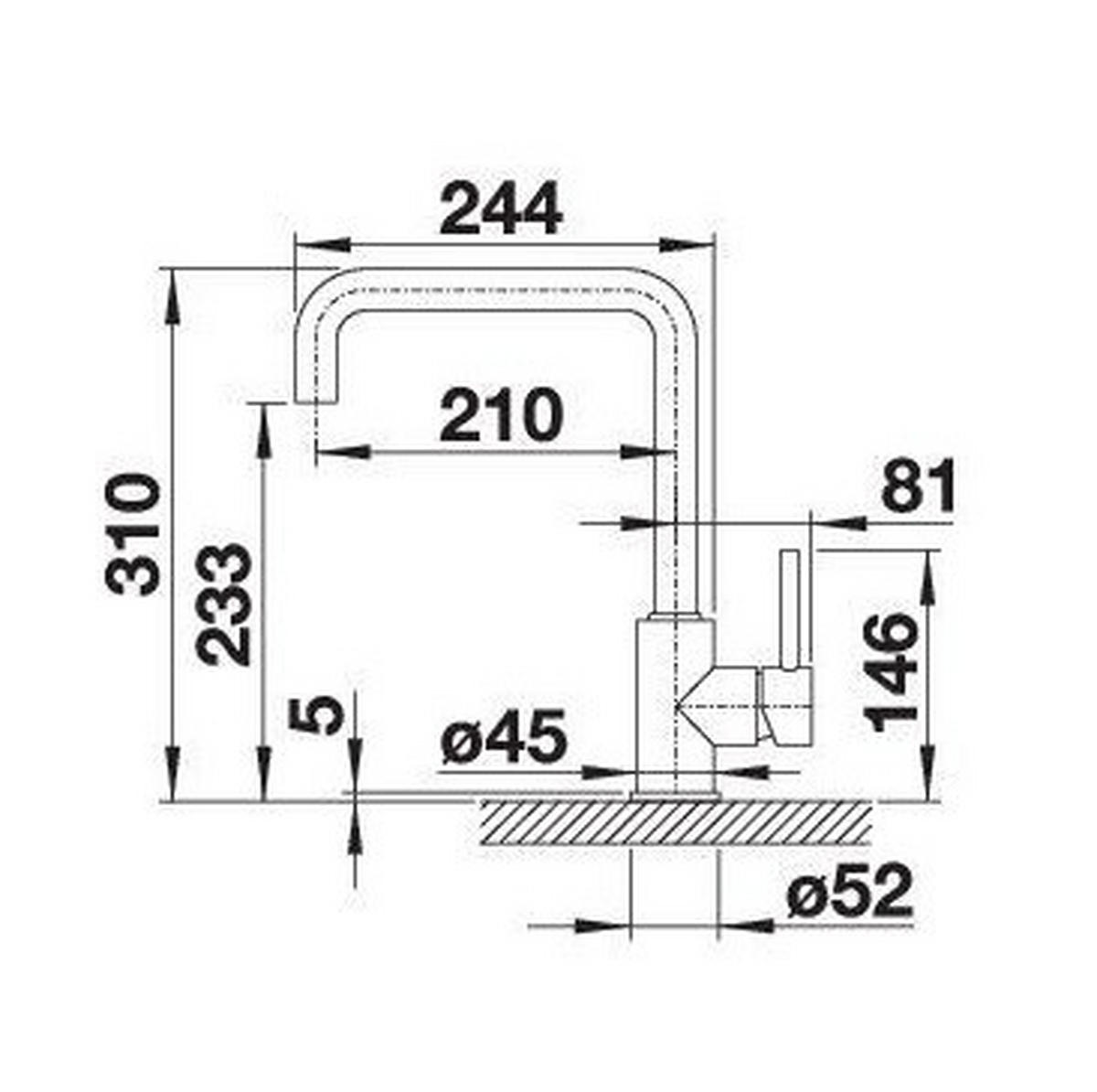 KÜCHENARMATUR 519413  - Chromfarben, Basics, Metall (10,6/31/24,8cm) - Blanco