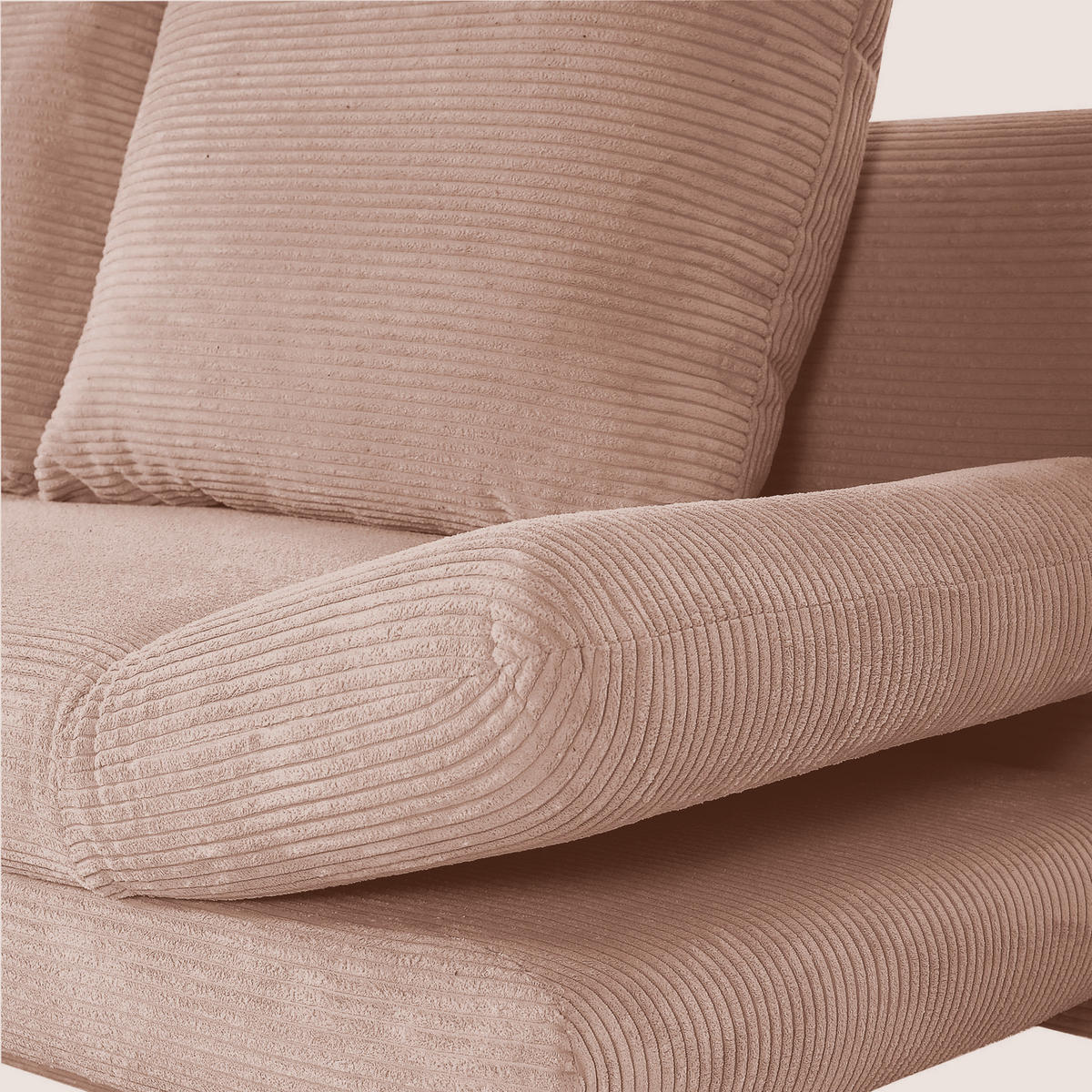 SCHLAFSOFA in Cord Rosa  - Schwarz/Rosa, Konventionell, Textil/Metall (200/78/95cm) - home24