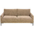 3-SITZER-SOFA Webstoff Taupe  - Taupe/Schwarz, KONVENTIONELL, Textil/Metall (196/78/90cm) - Hom`in