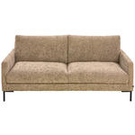 3-SITZER-SOFA  in Webstoff Taupe  - Taupe/Schwarz, KONVENTIONELL, Textil/Metall (196/78/90cm) - Hom`in
