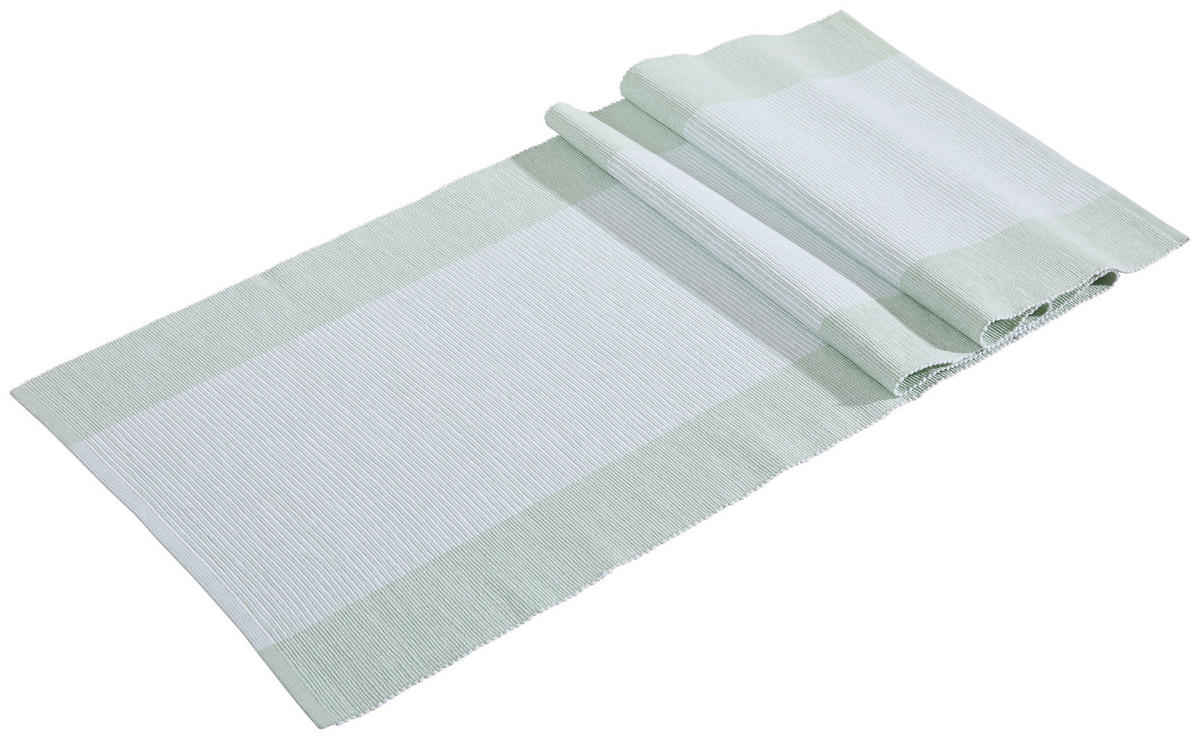TISCHLÄUFER SANSIBAR 40/140 cm  - Grün, Textil (40/140cm) - Esposa