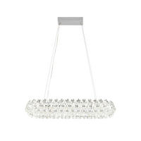 ZÁVESNÉ LED SVIETIDLO, 85/30/150 cm  - číra, Design, kov/sklo (85/30/150cm) - Glandor