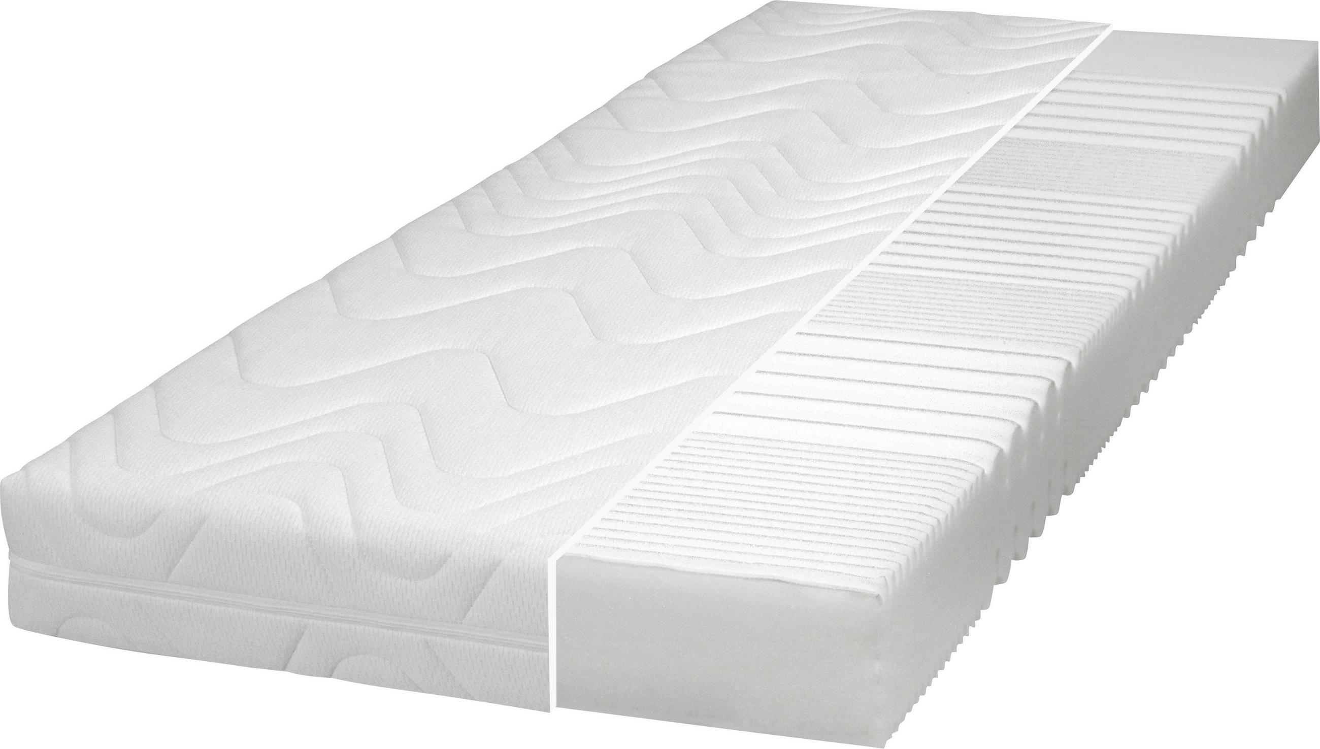 MATRACE Z PUR PĚNY, 90/200 cm - bílá, Basics, textil (90/200cm) - Sleeptex