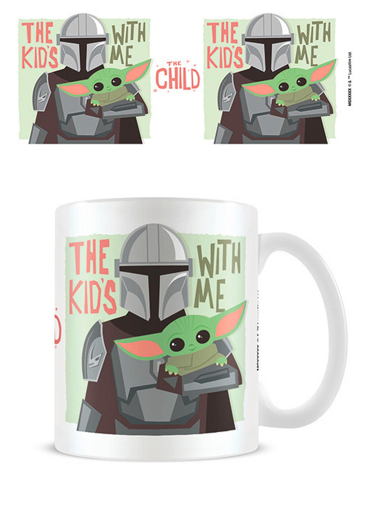 TASSE Mandalorian 315 ml  - Weiß, Basics, Keramik (12/8,7/10,5cm) - Star Wars
