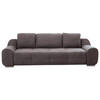 BIGSOFA in Flachgewebe Dunkelbraun  - Dunkelbraun, Basics, Textil/Metall (266/70/102cm) - Sit & More