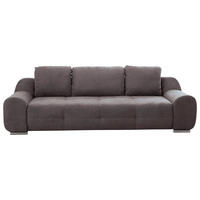 BIGSOFA in Flachgewebe Dunkelbraun  - Dunkelbraun, Basics, Textil/Metall (266/70/102cm) - Sit & More