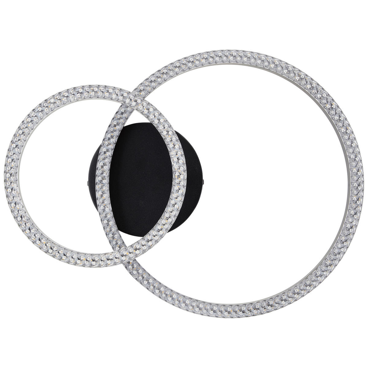 LED-DECKENLEUCHTE    40/30/7,7 cm  - Schwarz, Design, Kunststoff/Metall (40/30/7,7cm) - Brilliant