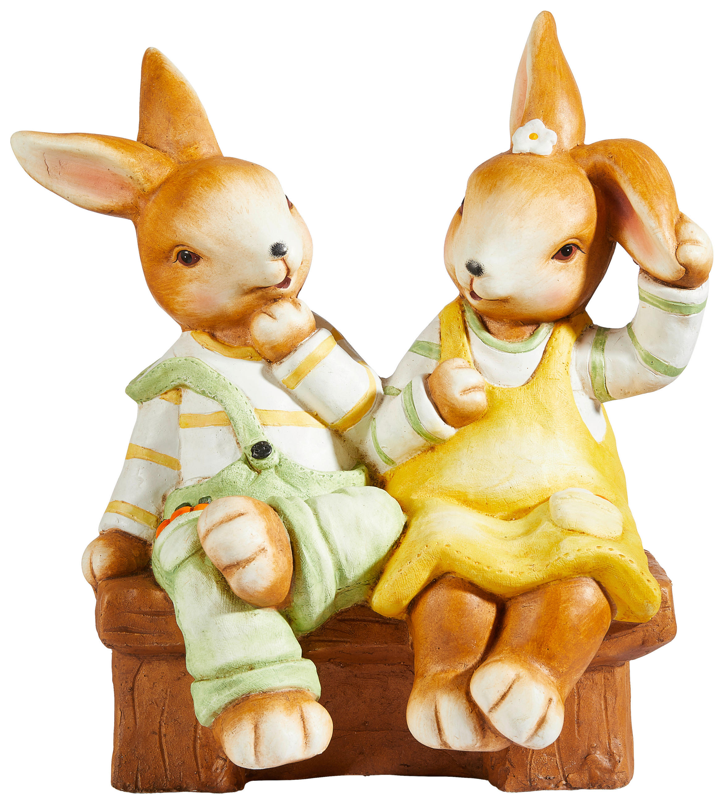 DEKOHASE   - Gelb/Braun, LIFESTYLE, Stein (35,5/41/20,5cm)