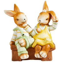 DEKOHASE   - Gelb/Braun, LIFESTYLE, Stein (35,5/41/20,5cm)