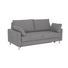 SCHLAFSOFA Webstoff Grau - Chromfarben/Grau, KONVENTIONELL, Textil/Metall (186/90/95cm)