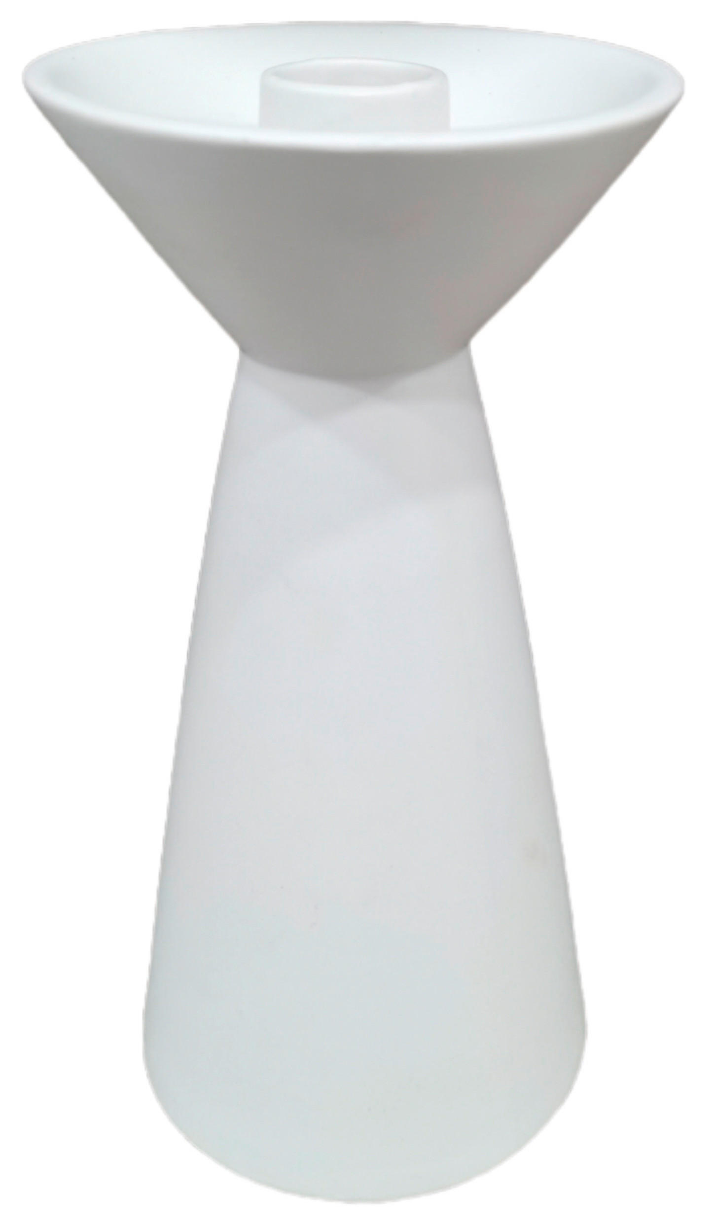 KERZENHALTER - Weiß, Basics, Keramik (10,5/20cm) - Ambia Home